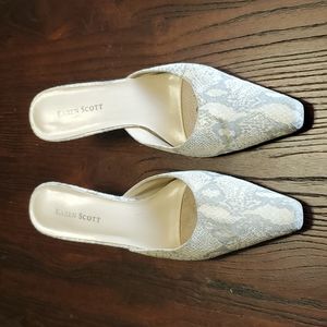 Snakeskin Karen Scott Kitten Heeled Mules